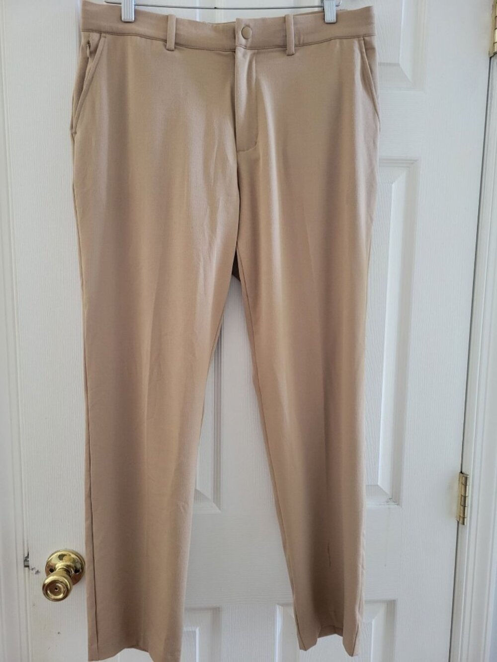 Quince Men Tan Stretch Smart Chino Pants size 34 x 30 Ultra Stretch 24/7 Preppy